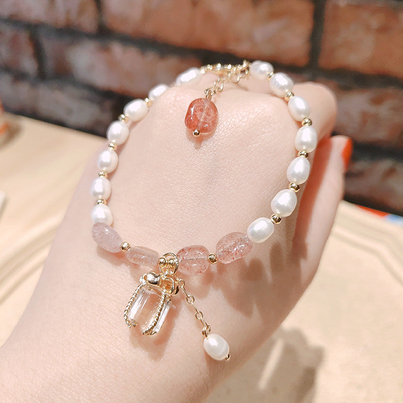 Transfer Flourishing Peach Blossom Baroque Pearl Bracelet - Jps collections