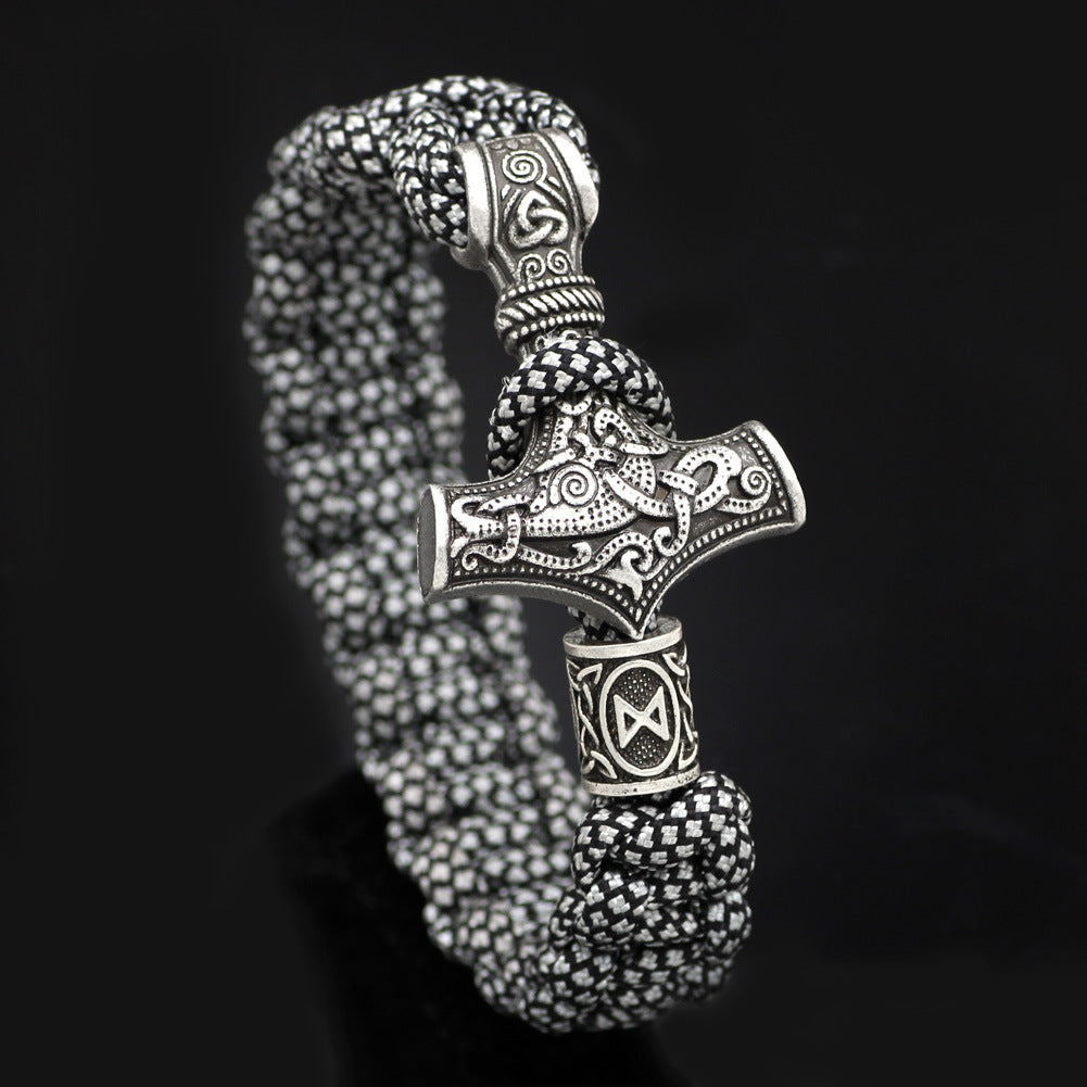 Vintage Thor's Hammer Braided Bracelet - Jps collections