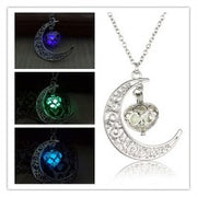 Glowing Pendant Necklaces Silver Plated Chain Necklaces - Jps collections