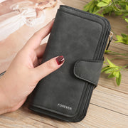 Matte PU Leather Multi-Function Wallet