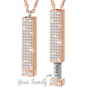 Retractable Three-dimensional Rod Pendant DIY Customized Name Diamond Necklace