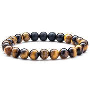 Tiger Eye Couple Bracelets Matte Black Agate Beads Bracelet - Jps collections