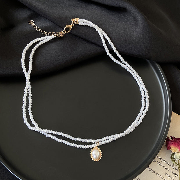 Retro Double-Layer Pearl Necklace