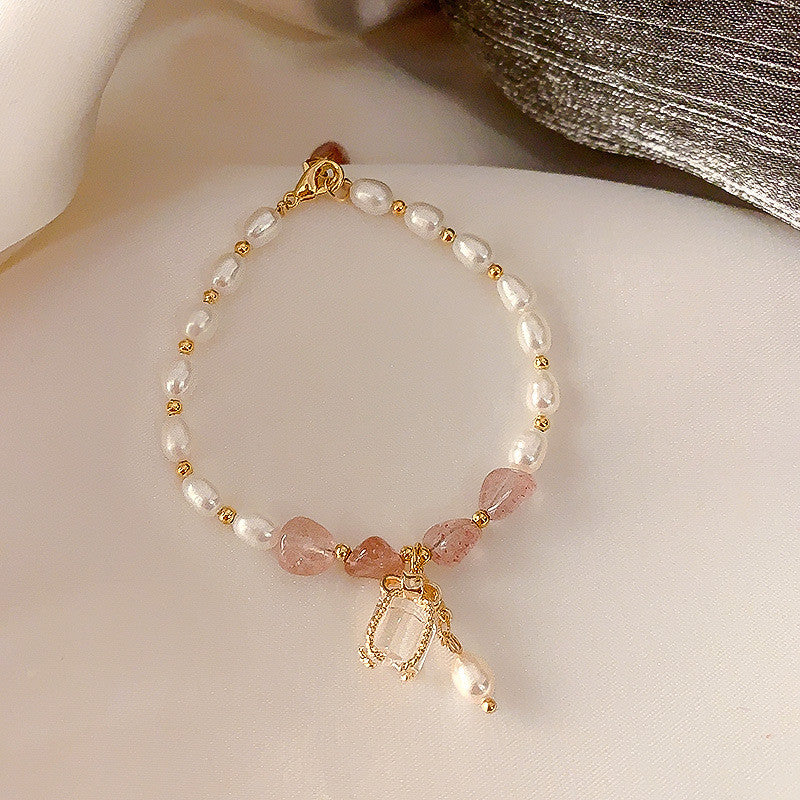 Transfer Flourishing Peach Blossom Baroque Pearl Bracelet - Jps collections