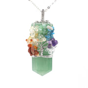 Crystal Column Tree Of Life Winding Pendant Necklace - Jps collections