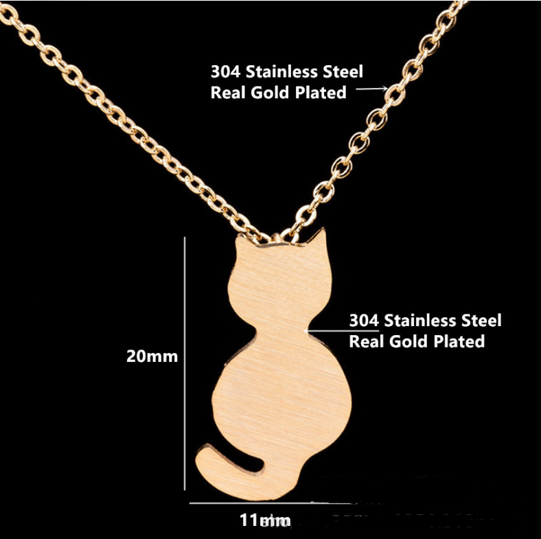 Trendy Fashion Cat Pendant Necklace