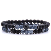 Micro-inlaid Zircon Nracelet 6mm Natural Stone Beaded Bracelet - Jps collections