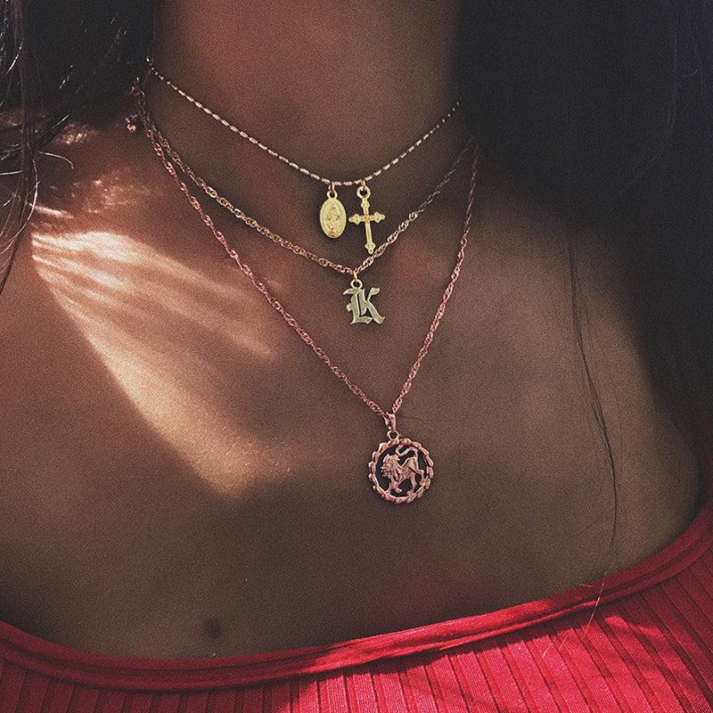 Round zodiac necklace