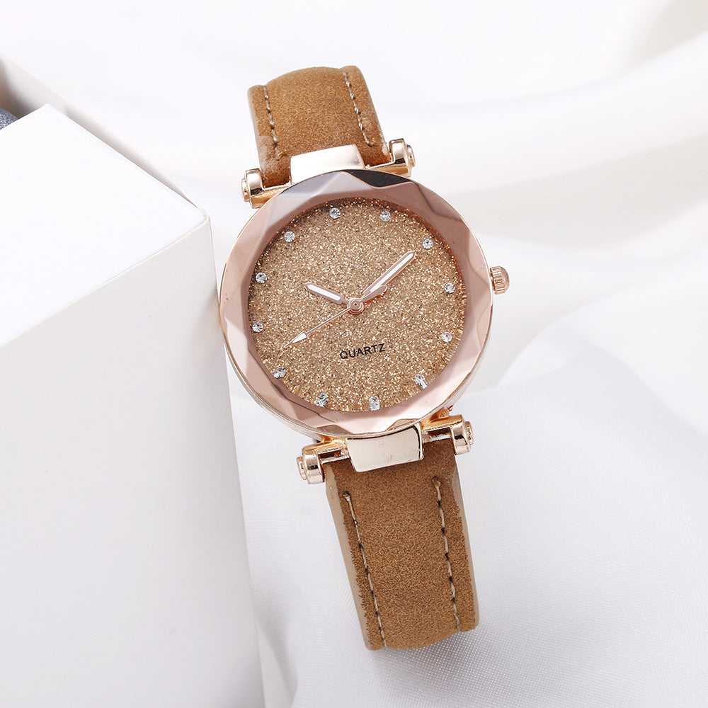 Leather Rhinestone Designer Watch