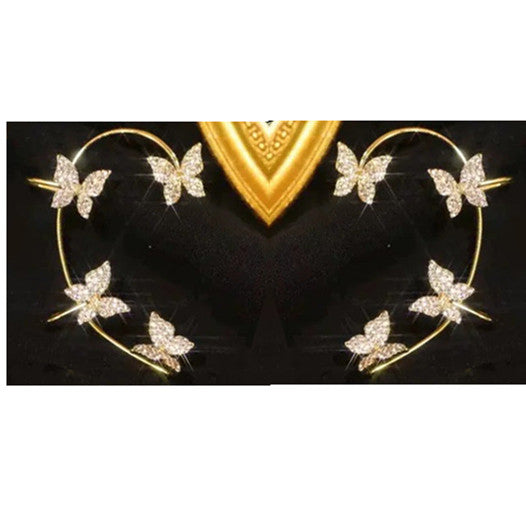 Fashion Earring Butterfly Ear Clip And Ear Hook - Jps collections