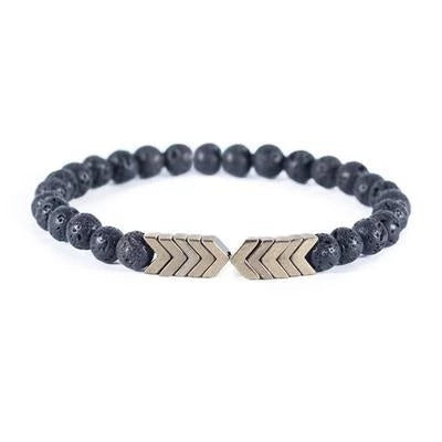 Purple Arrow Men and Women Natural Stone Bracelet Volcanic Stone Magnet Bracelet - Jps collections