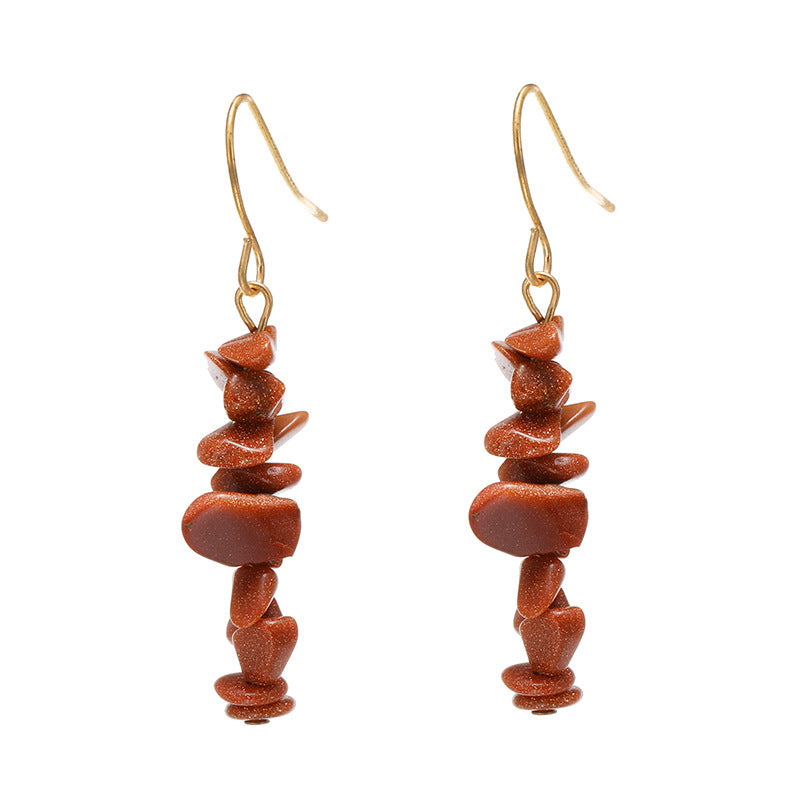 New Natural Crystal Stone Women's Earrings - Jps collections