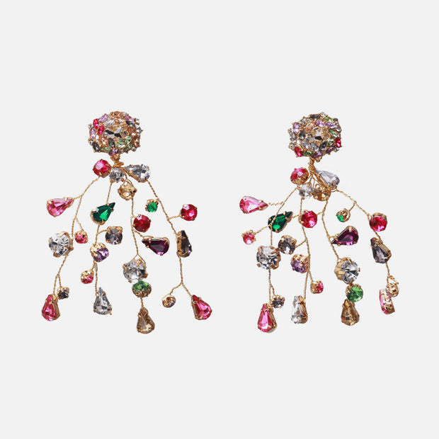 Earrings Colorful Diamond Earrings Colorful Crystal Earrings - Jps collections