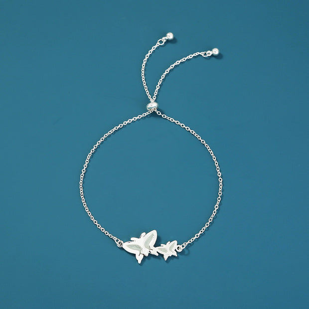 Butterfly Glow-In-The-Dark Silver Bracelet