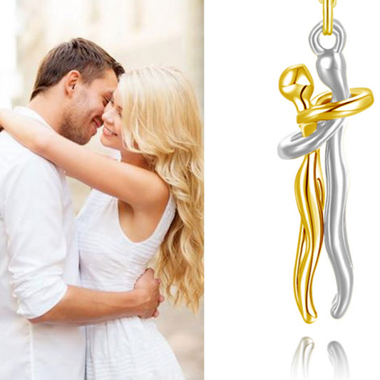 Hug Necklace Couples Style Pendant Necklace