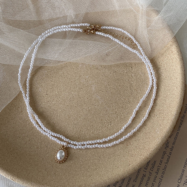 Retro Double-Layer Pearl Necklace