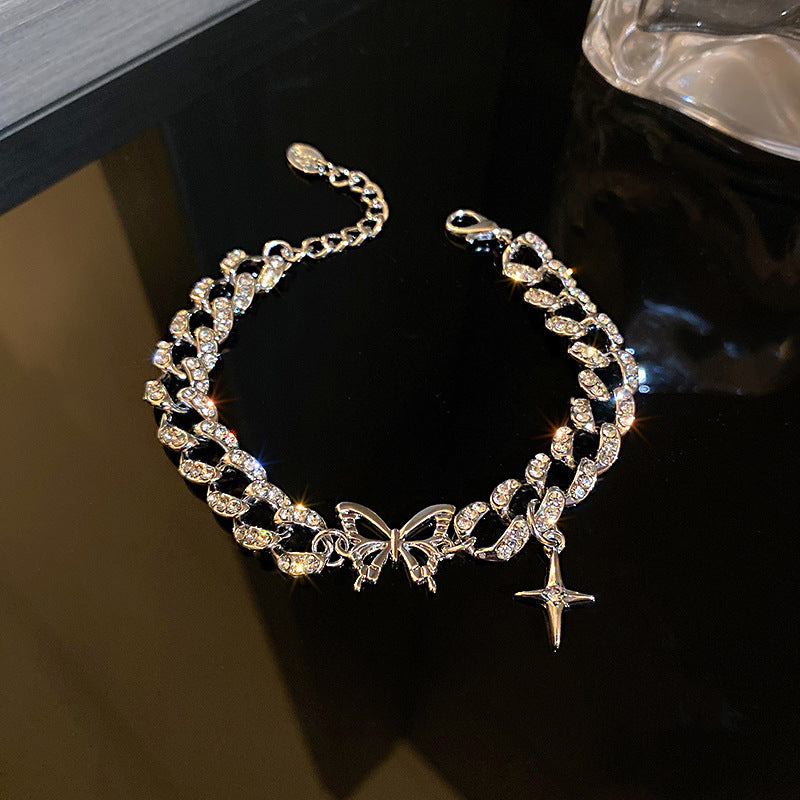 New Hollow Butterfly Exquisite Shining Rhinestone Bracelet