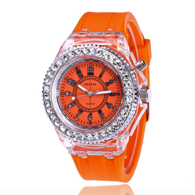 LED Luminous Watches Geneva Women Quartz Watch Women Ladies Silicone Bracelet Watches - Jps collections