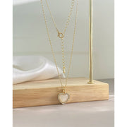 Love Opal Pendant Necklace Clavicle