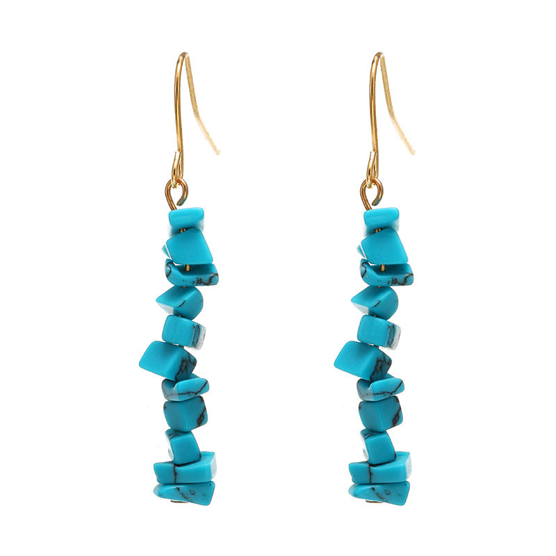 New Natural Crystal Stone Women's Earrings - Jps collections