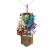 Crystal Column Tree Of Life Winding Pendant Necklace - Jps collections