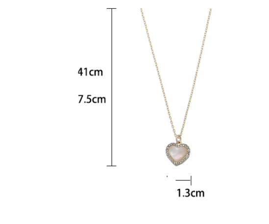 Love Opal Pendant Necklace Clavicle