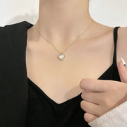 Love Opal Pendant Necklace Clavicle