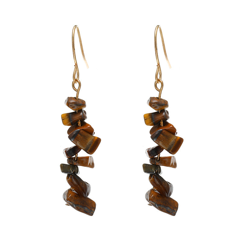 New Natural Crystal Stone Women's Earrings - Jps collections