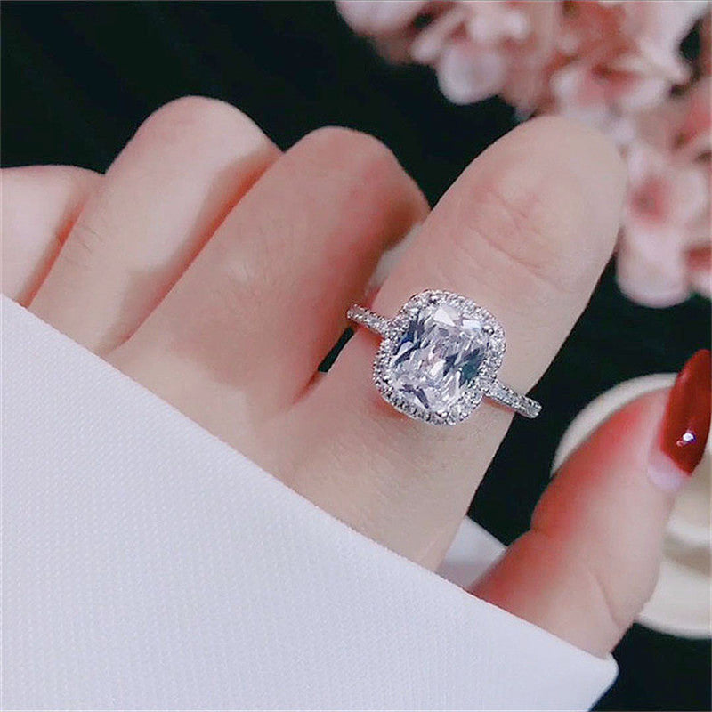 Rings For Women Bridal Wedding Anelli Trendy Jewelry Engagement Ring White Gold Color Anillos - Jps collections