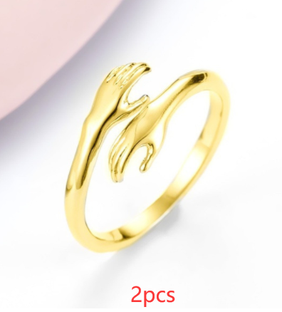 Simple Hands Hug Ring