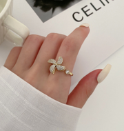 Rotating Ring  Micro Inlaid Index Finger Ring