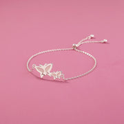 Butterfly Glow-In-The-Dark Silver Bracelet