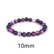 Bracelet En Pierre Naturelle Violet Pour Femme - Jps collections