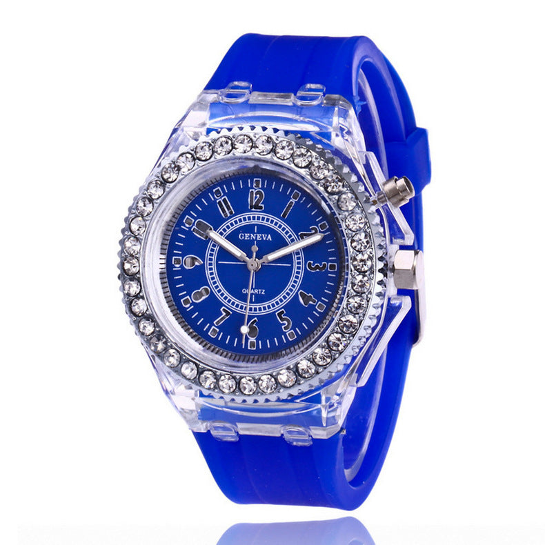 LED Luminous Watches Geneva Women Quartz Watch Women Ladies Silicone Bracelet Watches - Jps collections