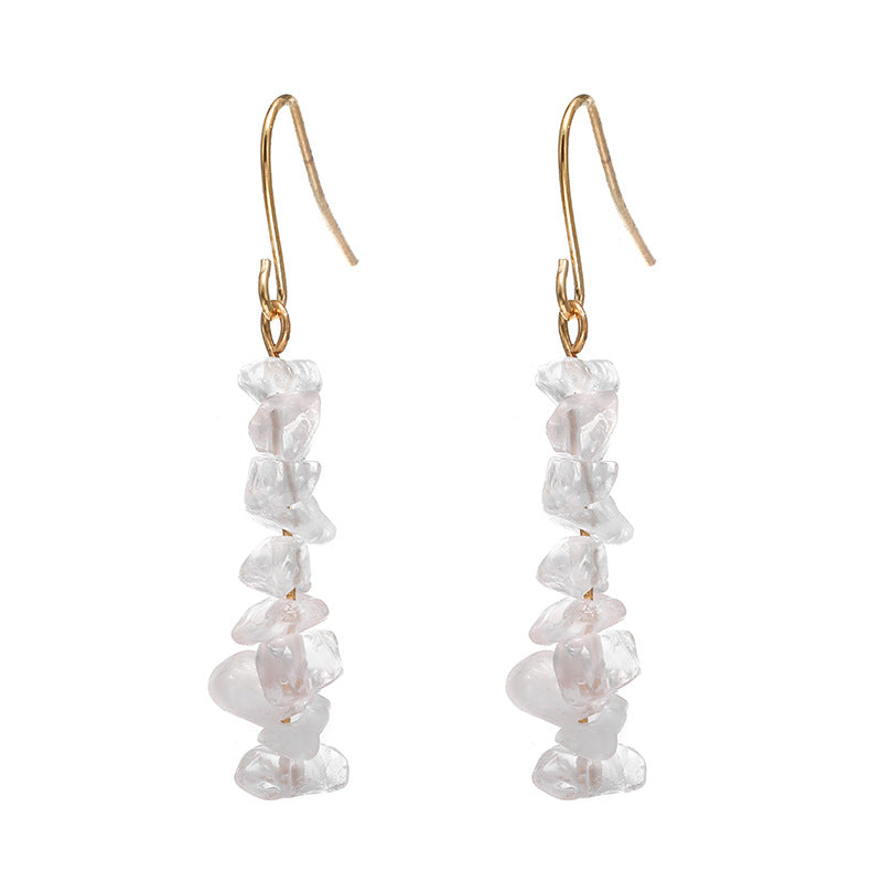 New Natural Crystal Stone Women's Earrings - Jps collections