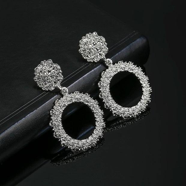 European And American Style Metal Round Earrings - Jps collections